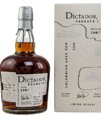 Dictador Rum 15 Jahre Parrafo I Fino 2007 2022